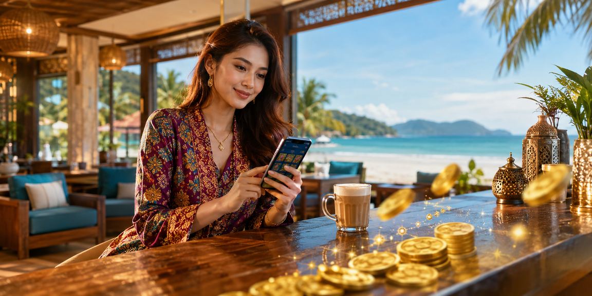Pengguna myspin88 mengakses odds perlawanan melalui telefon di Langkawi